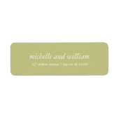 Minimal Olive green Hochzeit personalisiert (Vorne)