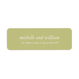 Minimal Olive green Hochzeit personalisiert