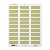 Minimal Olive green Hochzeit personalisiert (Vorne)