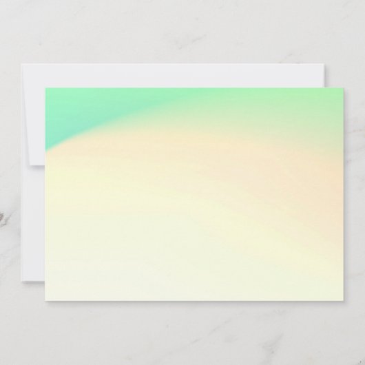 Minimal Ombre Gradient Gelb Grün tropisch Einladung (Rückseite)