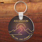 Minimal One-Stroke Mountain Ridge | Sunrise Line Schlüsselanhänger (Rückseite)