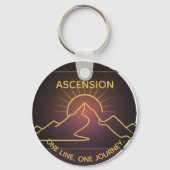 Minimal One-Stroke Mountain Ridge | Sunrise Line Schlüsselanhänger (Rückseite)