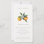 Minimal Orange Botanical Boho Baby Dusche einladen Dankeskarte (Vorderseite)