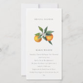 Minimal Orange Botanical Boho Brautparty Einladung (Vorderseite)