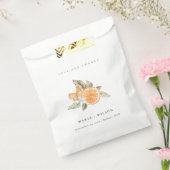 Minimal Orange Botanical Boho Liebe Dank Hochzeit Geschenktütchen (Versiegelt)