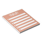 Minimal Orange Rosa Weiß einfach Mädchen zu tun Li Notizblock (angewinkelt)