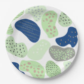 Minimal Organic Shapes Tableware | Trendy Neutral Pappteller (Vorderseite)