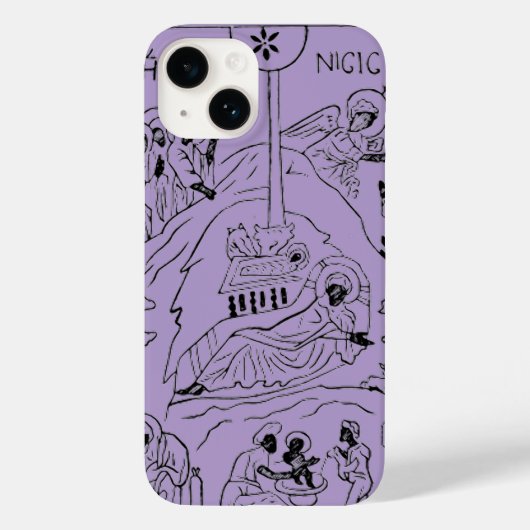 Minimal-Orthodoxe Krippe Case-Mate iPhone Hülle (Rückseite)