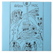 Minimal-Orthodoxe Krippe Fliese (Vorderseite)