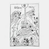 Minimal-Orthodoxe Krippe Geschirrtuch (Vertikal)