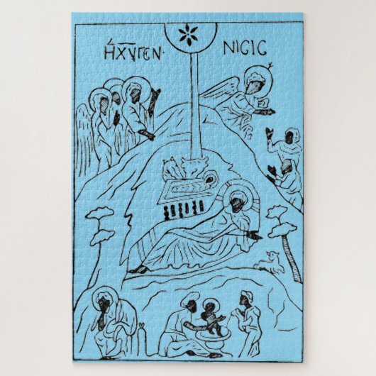 Minimal-Orthodoxe Krippe Puzzle (Vertikal)