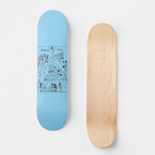 Minimal-Orthodoxe Krippe Skateboard (Vorderseite)