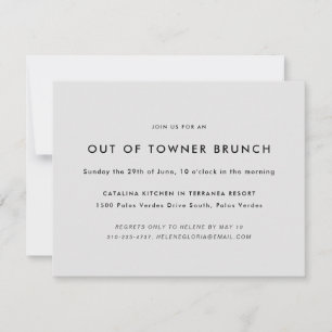Minimal Out of Towner Brunch Einladung