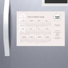 Minimal Pale Blush Creme Business Calendar 2025