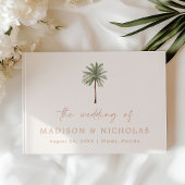 Minimal Palm Tree Foto Hochzeit Gästebuch