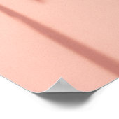 Minimal Palm Tree Shadows – Soft Coral Aesthetic Poster (Ecke)