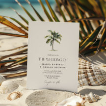 Minimal Palm Tree Tropical Beach Hochzeit