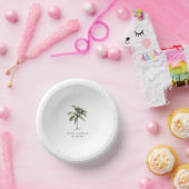 Minimal Palm Tree Tropical Beach Hochzeit Pappteller (Party)