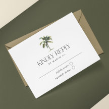 Minimal Palm Tree Tropical Beach Hochzeit