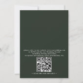 Minimal Palm Tree Tropical Beach QR Code Wedding Einladung (Rückseite)