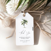 Minimal Palm Tree Tropical Beach Wedding Gunst Geschenkanhänger