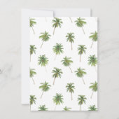 Minimal Palm Tree Tropical Boho Brautparty Einladung (Rückseite)