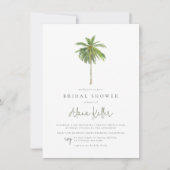 Minimal Palm Tree Tropical Boho Brautparty Einladung (Vorderseite)