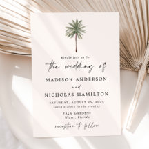Minimal Palm Tree Wedding