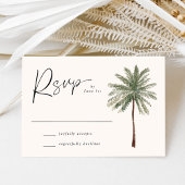 Minimal Palm Tree Wedding RSVP Karte