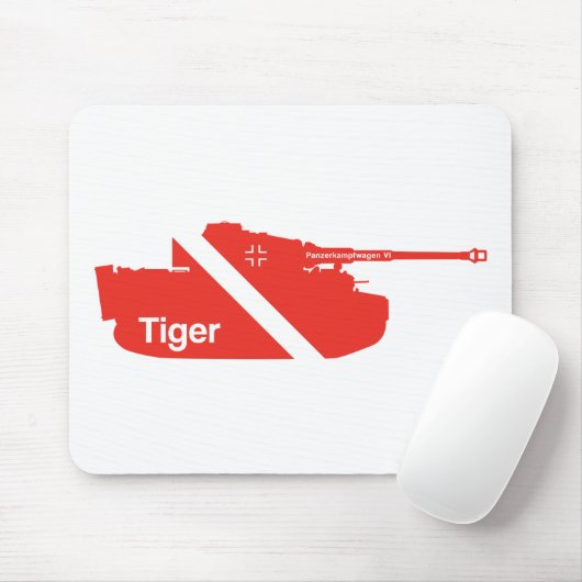 Minimal Panzerkampfwagen VI, rot Mousepad (Mit Mouse)