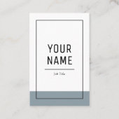Minimal Pastel Blue Border modern und einfach Visitenkarte (Vorderseite)