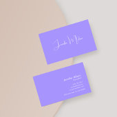 Minimal Pastel Blue Hand geschriebene Typografie Visitenkarte