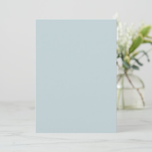 Minimal Pastel Blue Hochzeitskarte Einladung (Stehend Vorderseite)