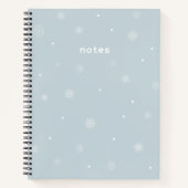 Minimal Pastel Blue Winter Personalisiert Notizblock (Vorderseite)