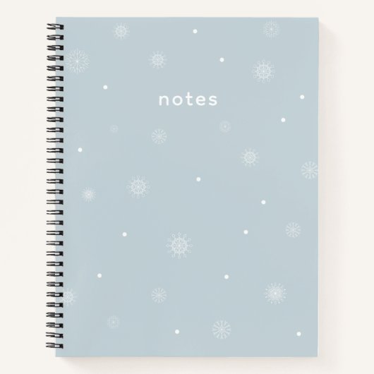 Minimal Pastel Blue Winter Personalisiert Notizblock (Vorderseite)