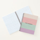 Minimal Pastel Color Block Personalized Notebook Notizblock (Innenseite)