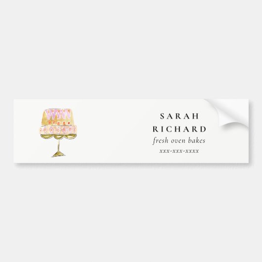 Minimal Pastel Farbenfrohe Bäckerei Autoaufkleber (Vorne)