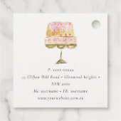 Minimal Pastel Farbenfrohe Bäckerei Geschenkanhänger (Rückseite)