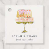 Minimal Pastel Farbenfrohe Bäckerei Geschenkanhänger (Vorderseite)