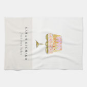 Minimal Pastel Farbenfrohe Bäckerei Geschirrtuch (Horizontal)