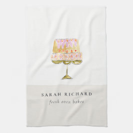 Minimal Pastel Farbenfrohe Bäckerei Geschirrtuch