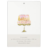 Minimal Pastel Farbenfrohe Bäckerei Klemmbrett (Rückseite)