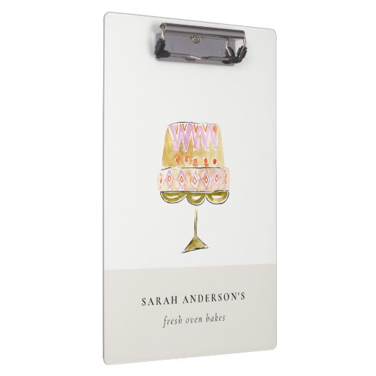 Minimal Pastel Farbenfrohe Bäckerei Klemmbrett (Rechts)