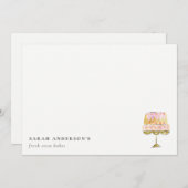 Minimal Pastel Farbenfrohe Bäckerei Mitteilungskarte (Vorne/Hinten)