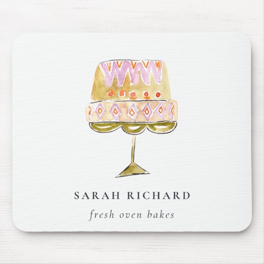 Minimal Pastel Farbenfrohe Bäckerei Mousepad (Vorne)