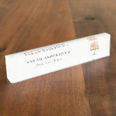 Minimal Pastel Farbenfrohe Bäckerei Namensplakette (Seite)