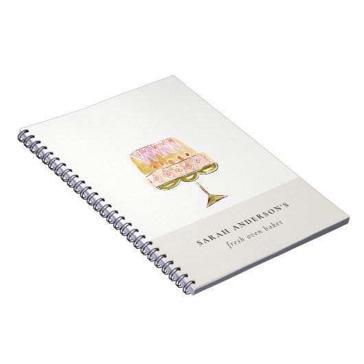 Minimal Pastel Farbenfrohe Bäckerei Notizblock (Rechte Seite)