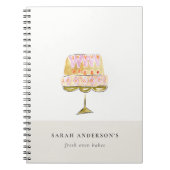 Minimal Pastel Farbenfrohe Bäckerei Notizblock (Vorderseite)