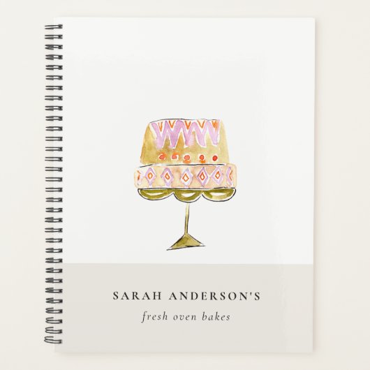 Minimal Pastel Farbenfrohe Bäckerei Planer (Vorderseite)