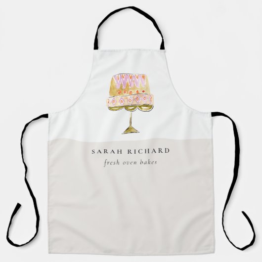 Minimal Pastel Farbenfrohe Bäckerei Schürze (Vorderseite)